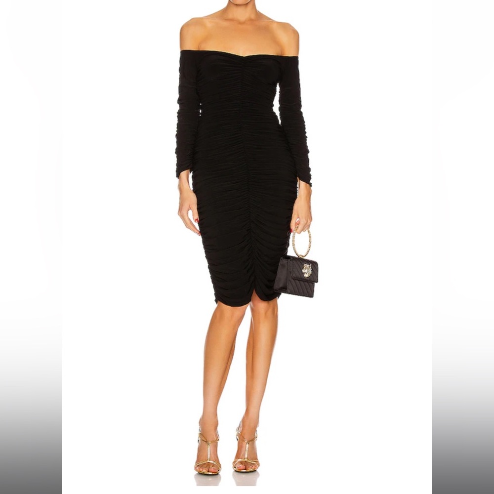 Norma Kamali Off Shoulder Slinky Dress
